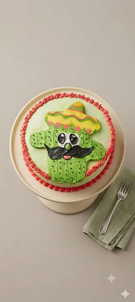 Detailed buttercream cake
