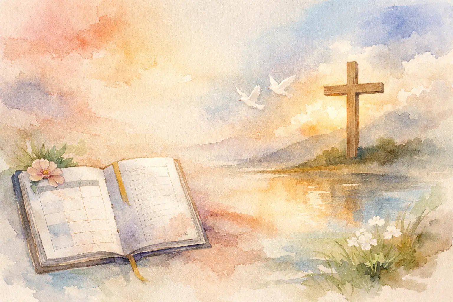 Illustration for Christian Planner Printable for Calmer Days
