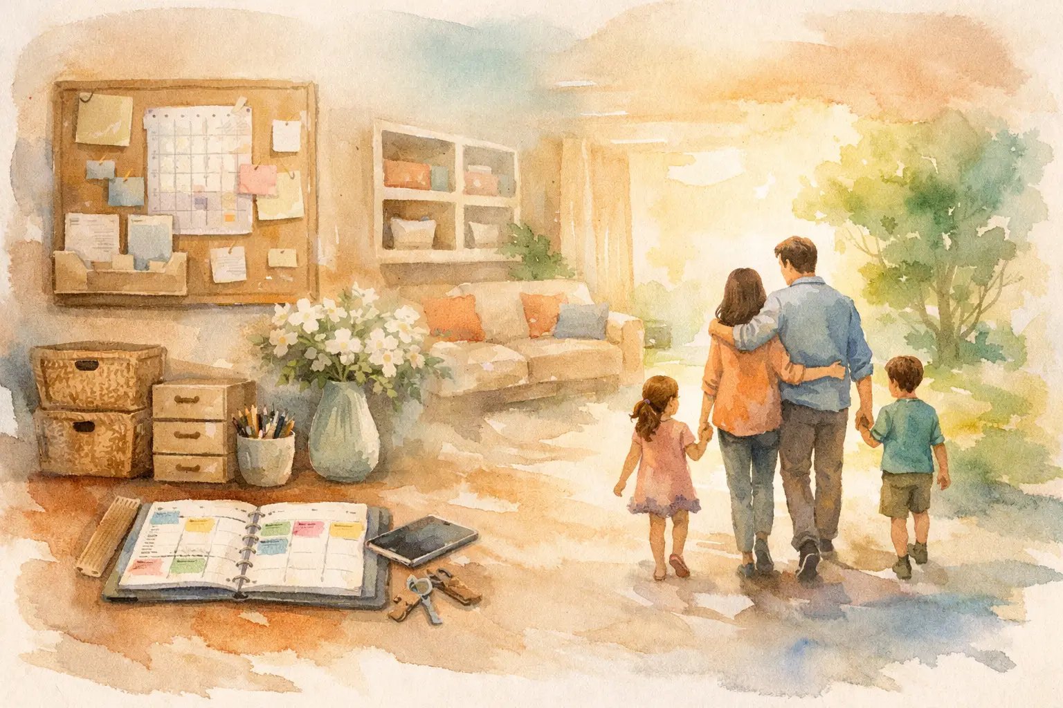 Illustration for Family Organization That Brings More Calm Home