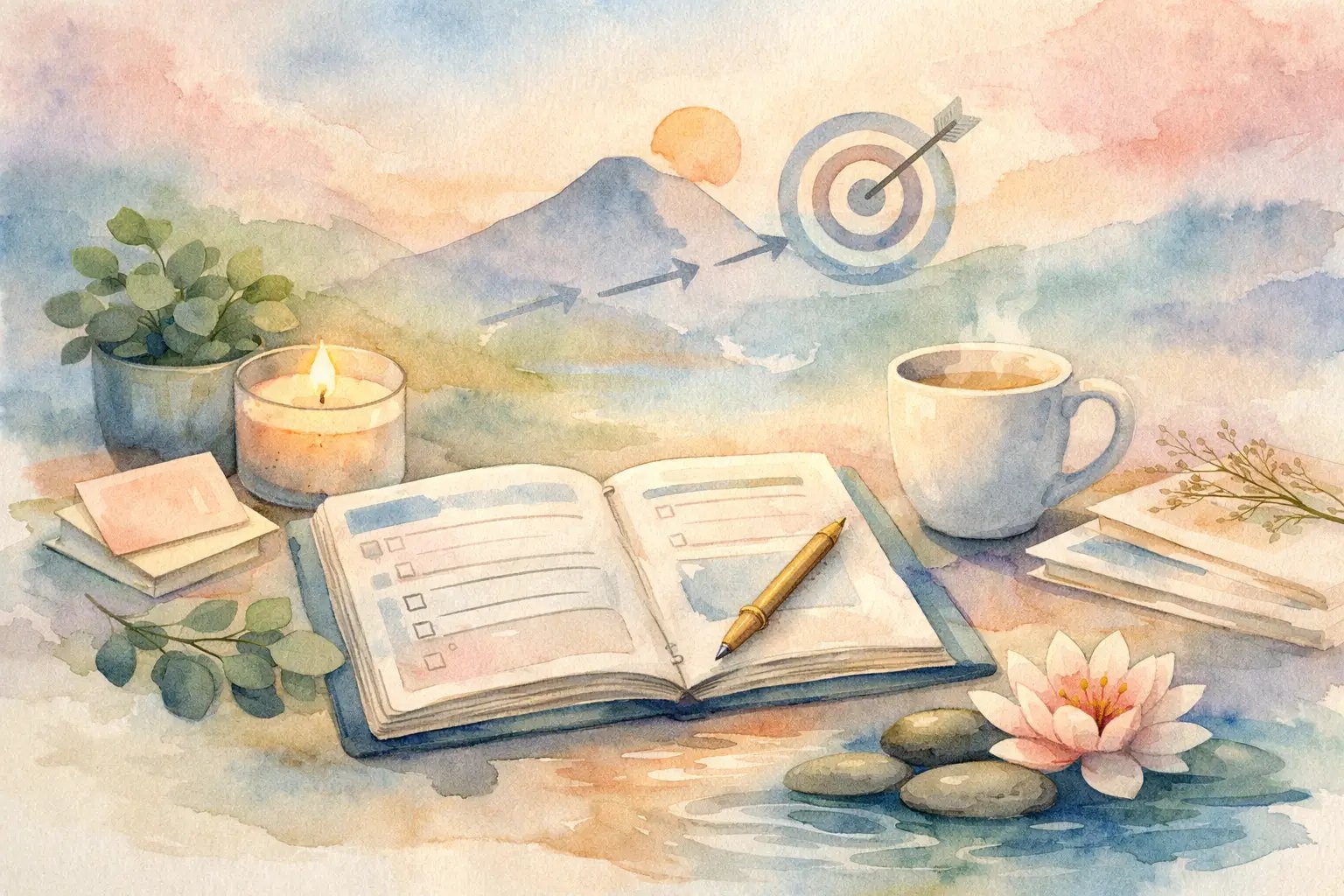 Illustration for How a Goal Setting Workbook Printable Brings Calm