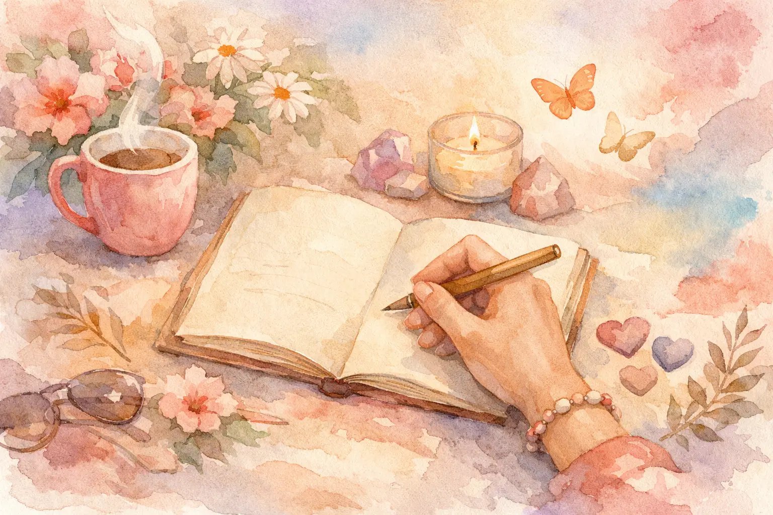 Illustration for 7 Gratitude Journal Benefits for Busy Women