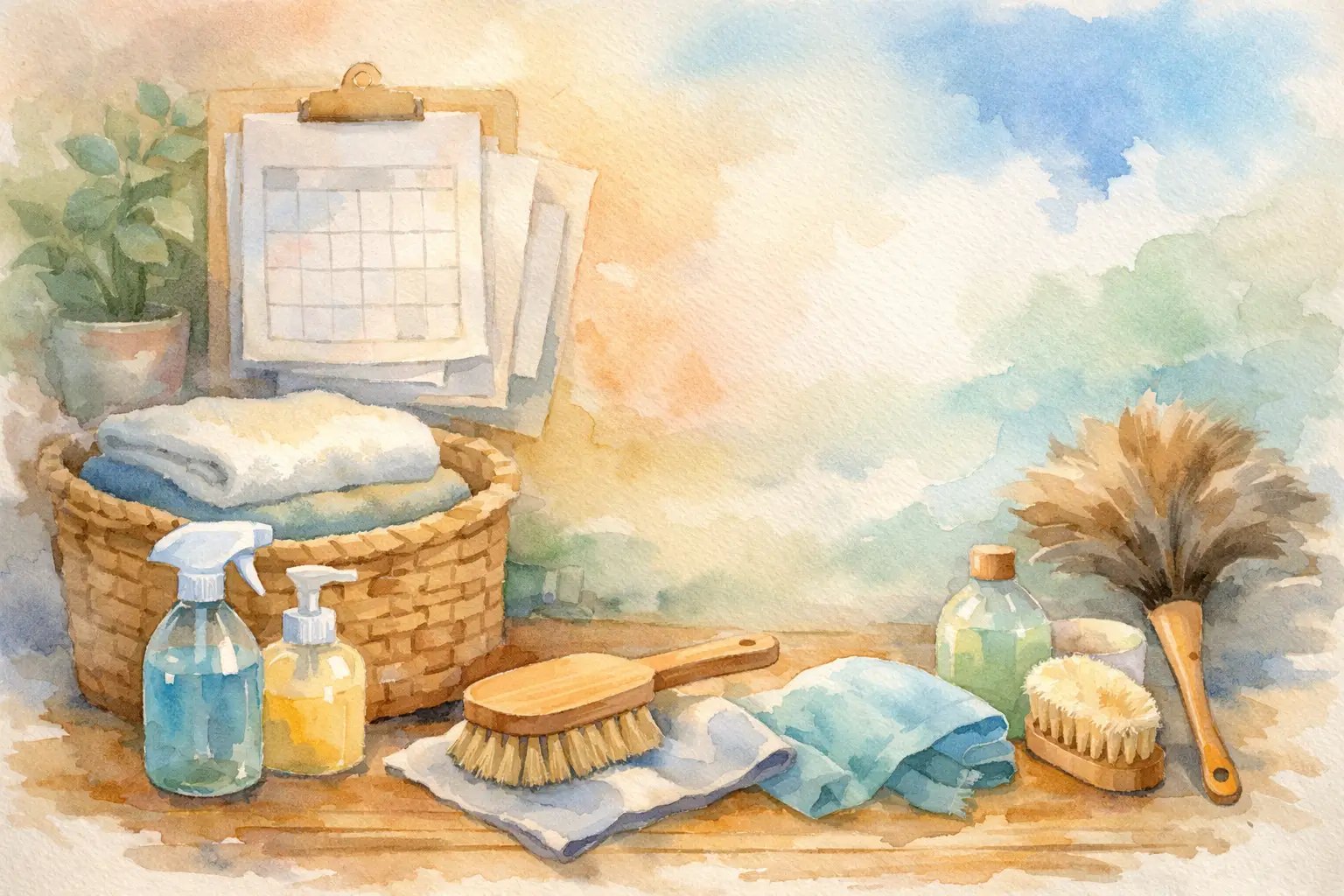 Illustration for A Home Cleaning Schedule Printable That Fits Life