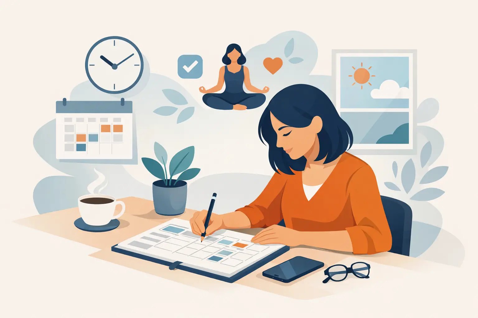 Illustration for How a Printable Planner Brings Calm to Busy Days