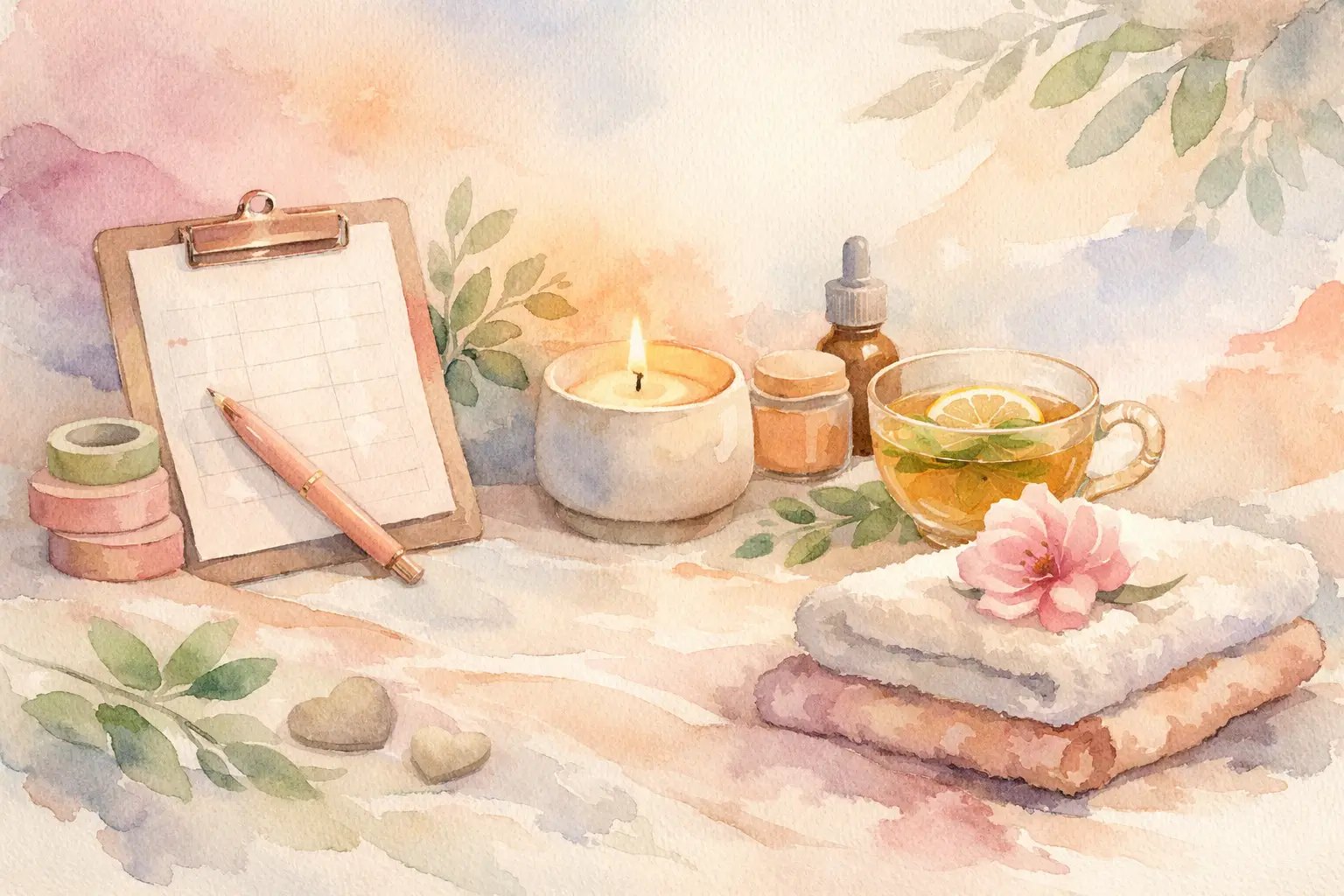 Illustration for A Self Care Tracker Printable for Real Life