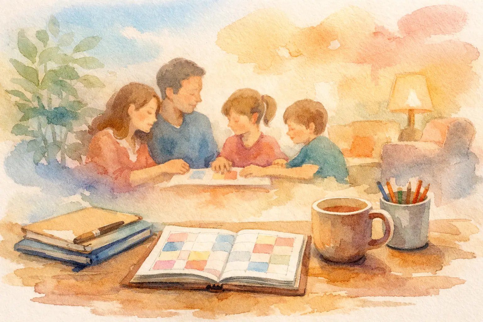 Illustration for Weekly Family Planning for a Calmer Home