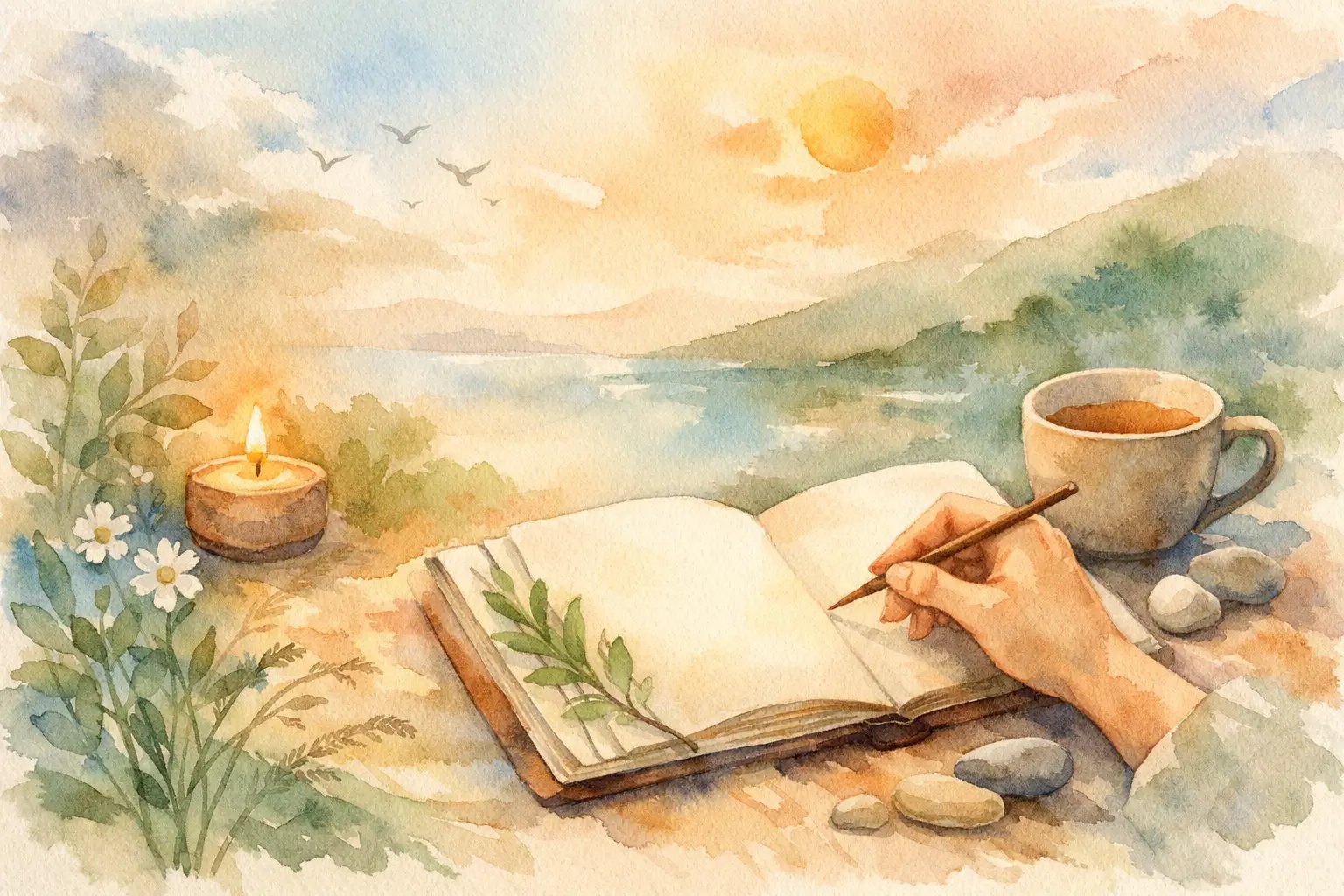 Illustration for Wellness Journaling for Calm, Steady Days
