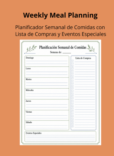 Weekly Meal Planning