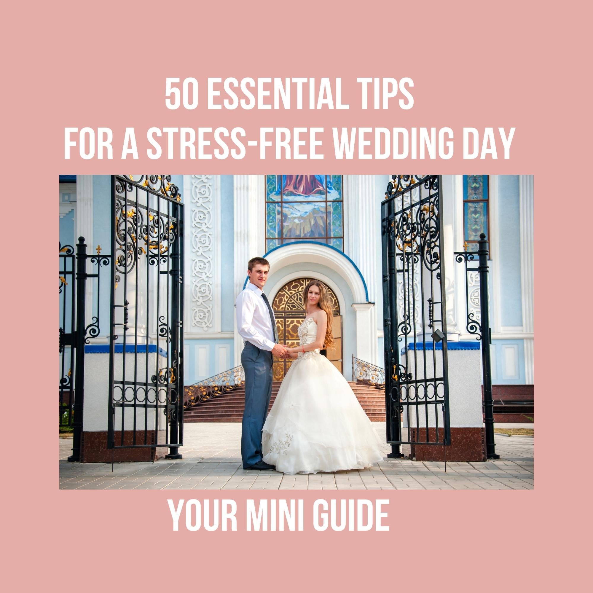 Wedding Day Planning Guide Printable, 50 Stress Free Wedding Tips, Bride Checklist, Wedding Planner PDF, Digital Download
