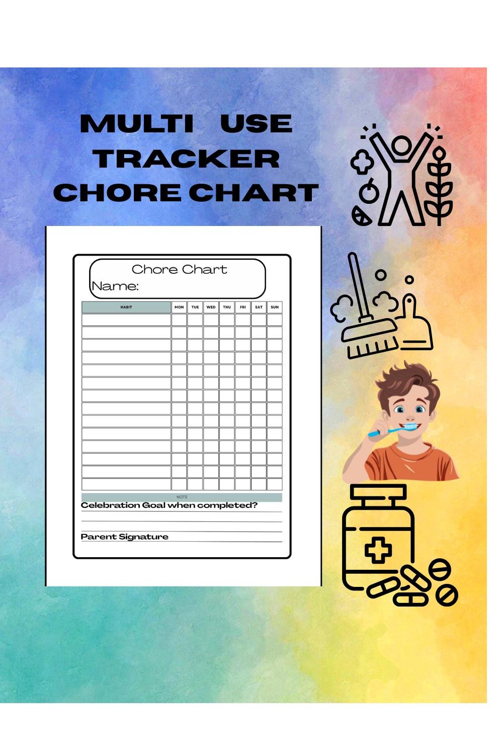 Daily Chore Tracker Printable, Weekly Routine Planner, Household Chores Schedule, Productivity Planner PDF, Digital Download