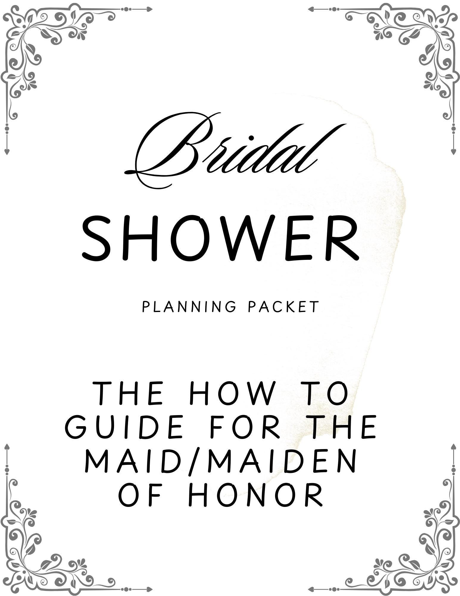 Bridal Shower Planner Printable, Wedding Shower Checklist, Maid of Honor To Do List, Guest & Gift Tracker, Game Ideas PDF Download