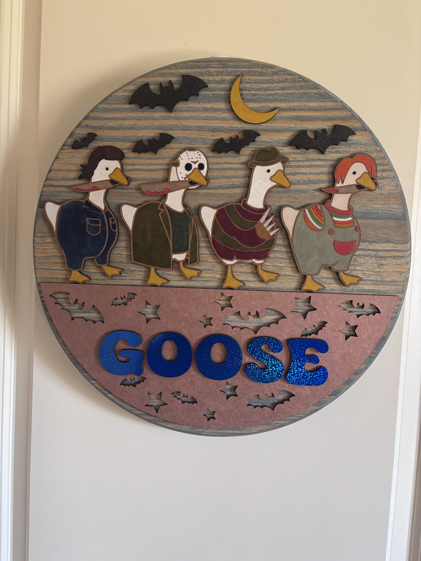 Custom wooden sign made as a gift for a friend