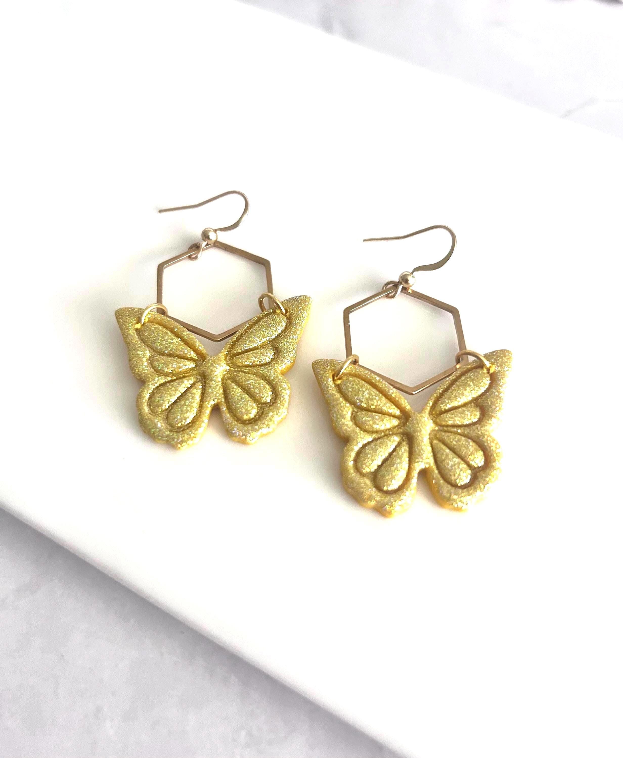 Bird, Butterfly & Bee clay jewelry