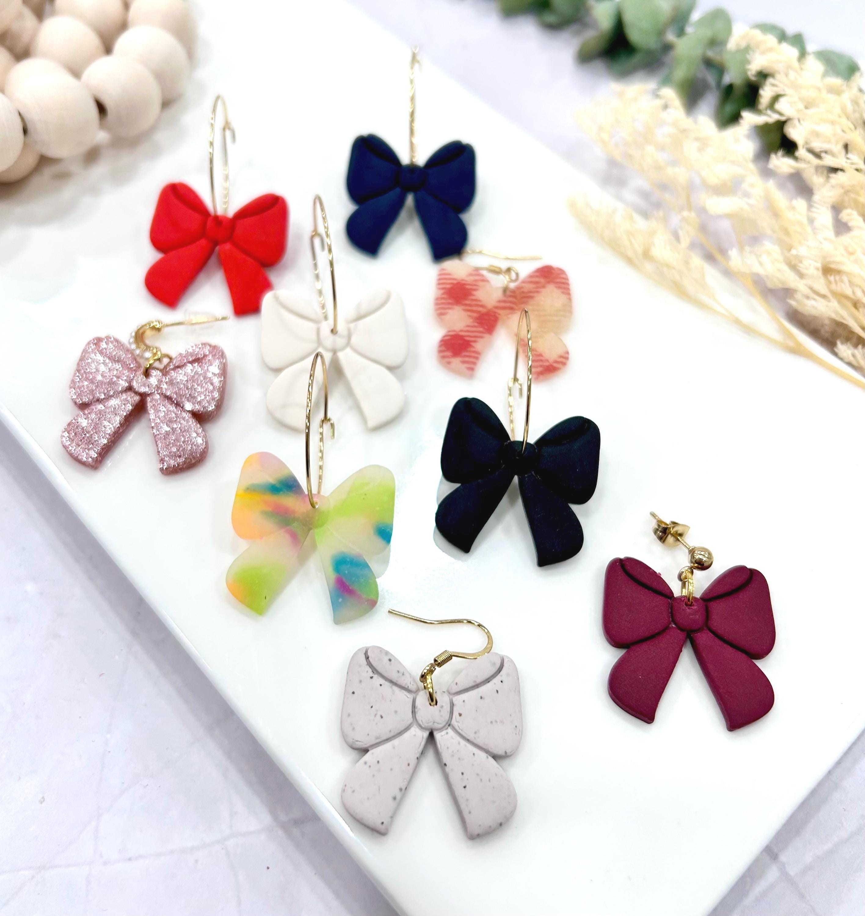 Bows & Polka Dots clay jewelry
