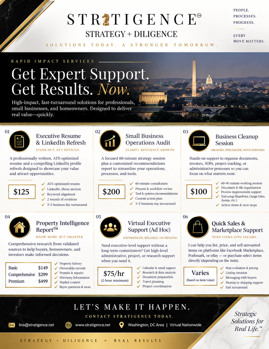 Stratigence Rapid Impact Services overview