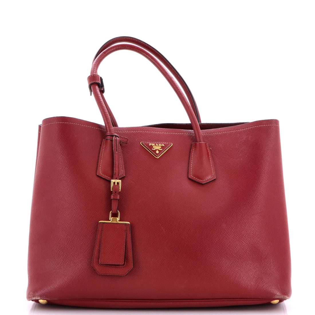Prada Cuir Double Tote Saffiano Leather Large