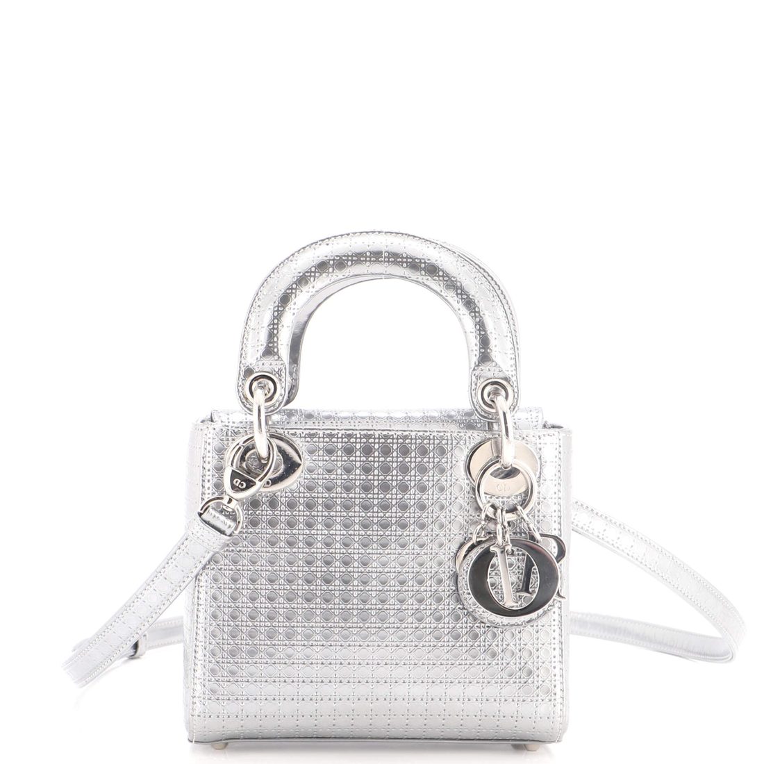 Christian Dior Lady Dior Bag Micro Cannage Metallic Calfskin Mini