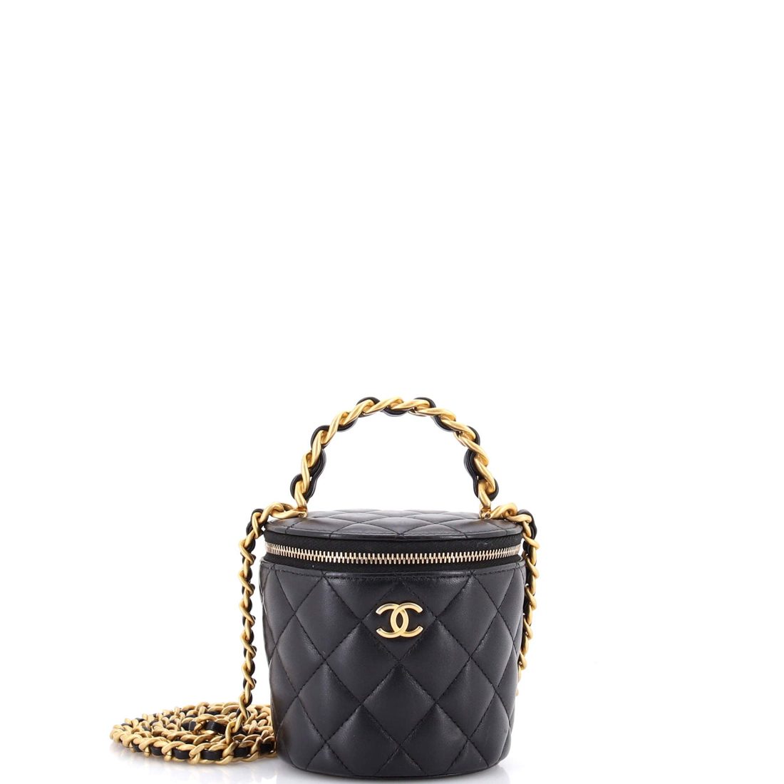 Chanel Afternoon Tea Vanity Bucket Bag Quilted Lambskin Mini