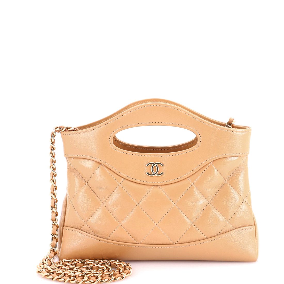 Chanel 31 Shopping Bag Clutch with Chain Quilted Lambskin Small