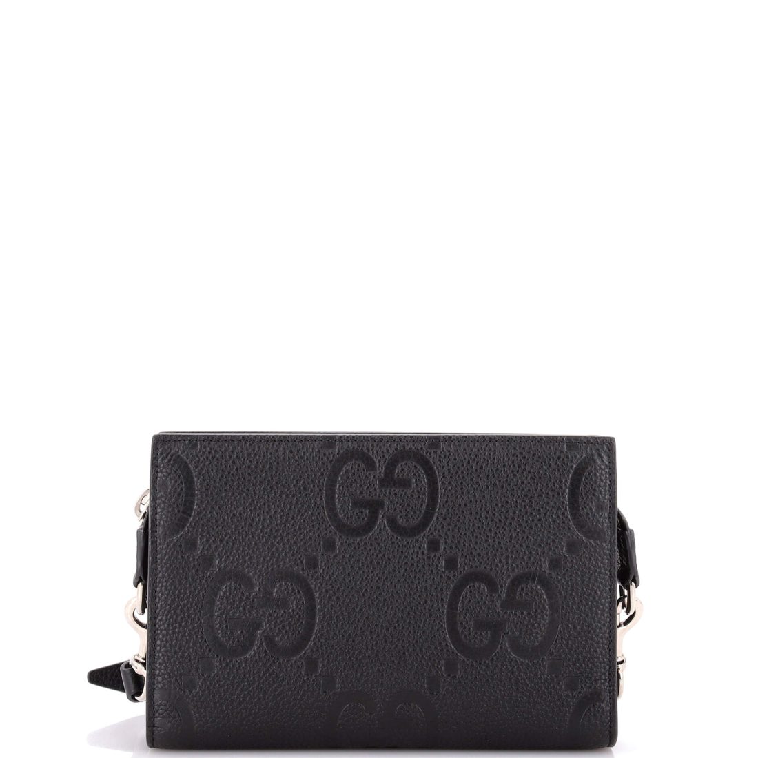 Gucci Zip Crossbody Bag Jumbo GG Embossed Leather 