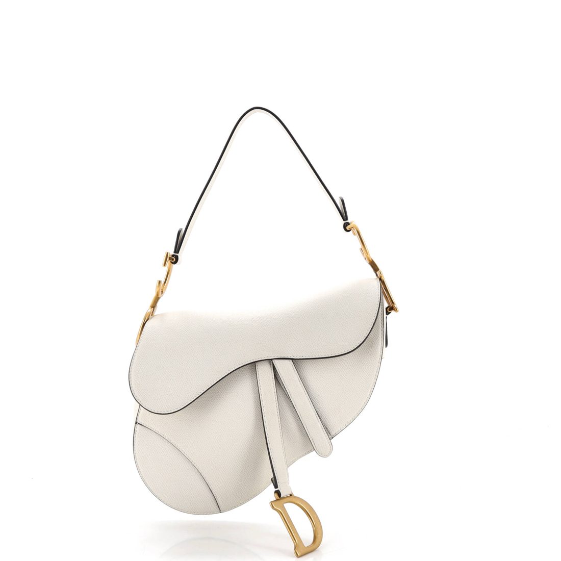 Christian Dior Saddle Handbag Leather Medium