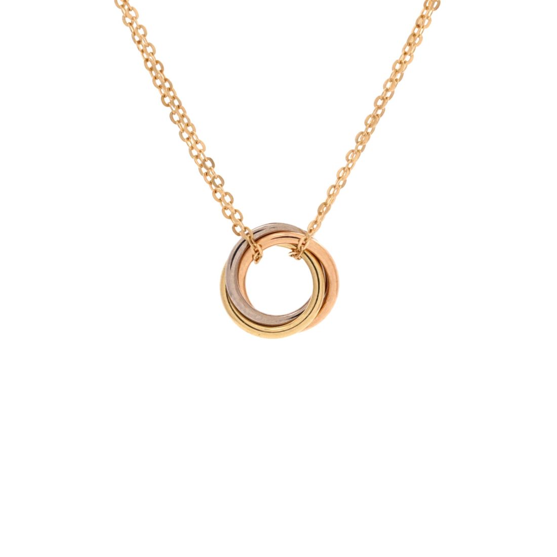 Cartier Trinity Choker Necklace 18K Tricolor Gold 