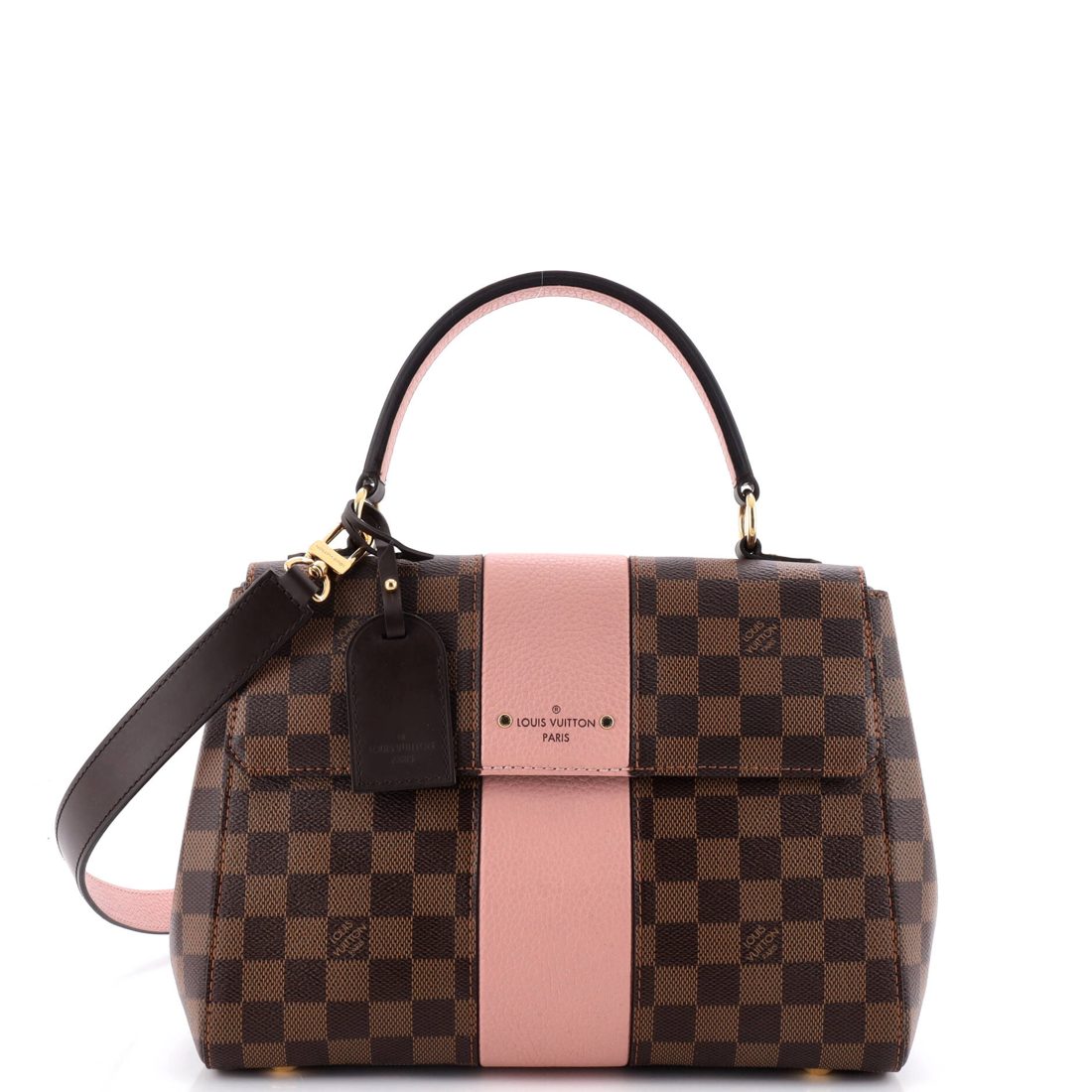 Louis Vuitton Bond Street Handbag Damier with Leather MM