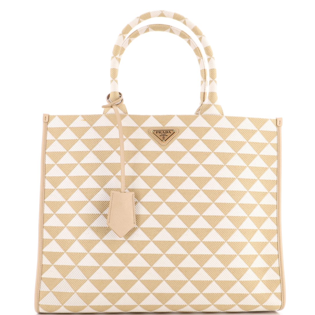 Prada Symbole Shopper Tote Jacquard Horizontal