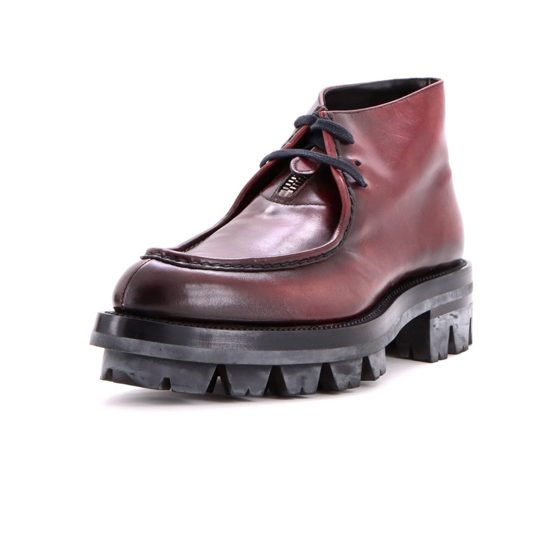 Prada Men's Derby Zip Boots Leather 