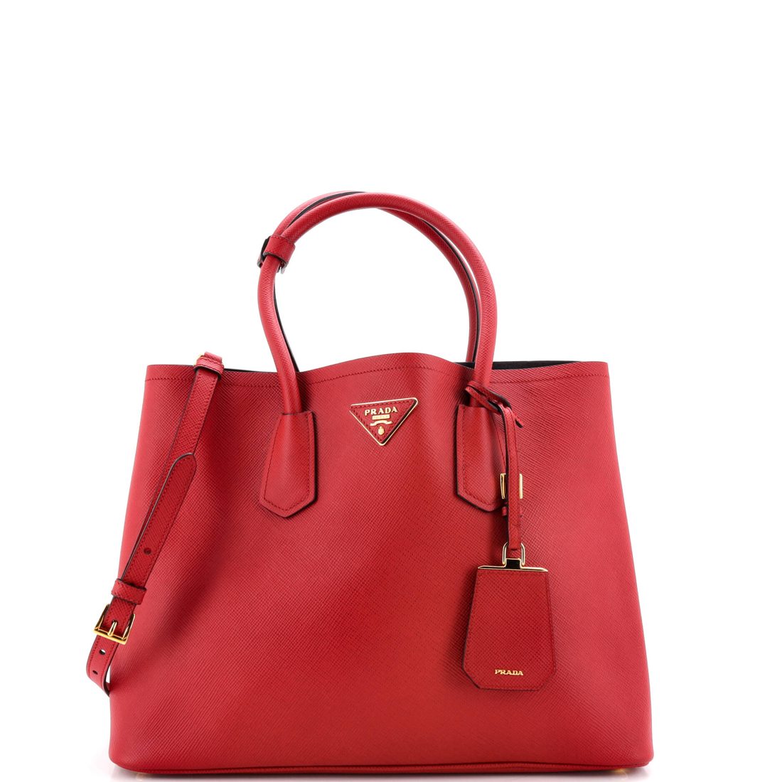 Prada Cuir Double Tote Saffiano Leather Large