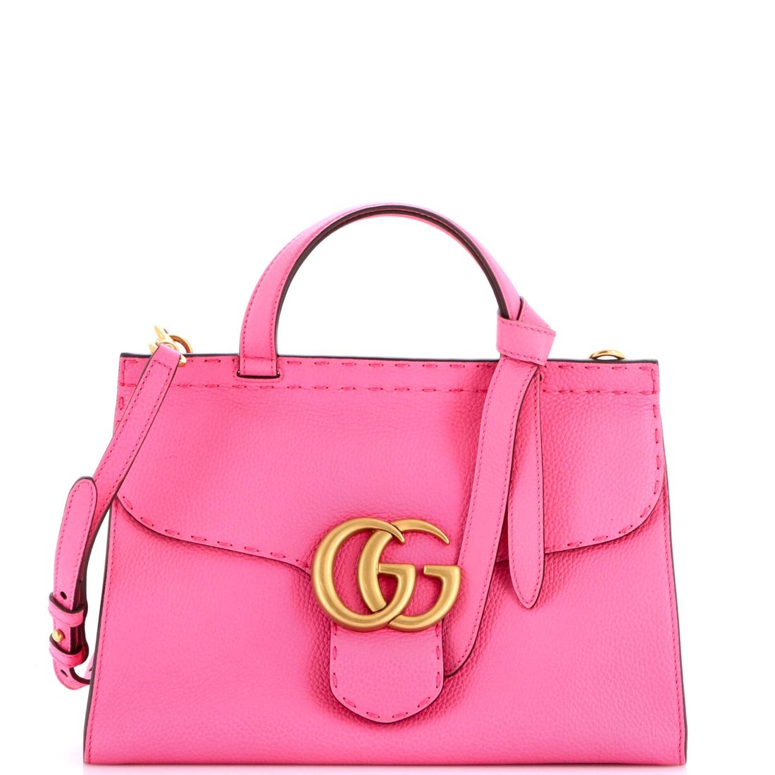 Gucci GG Marmont Top Handle Bag Leather Small