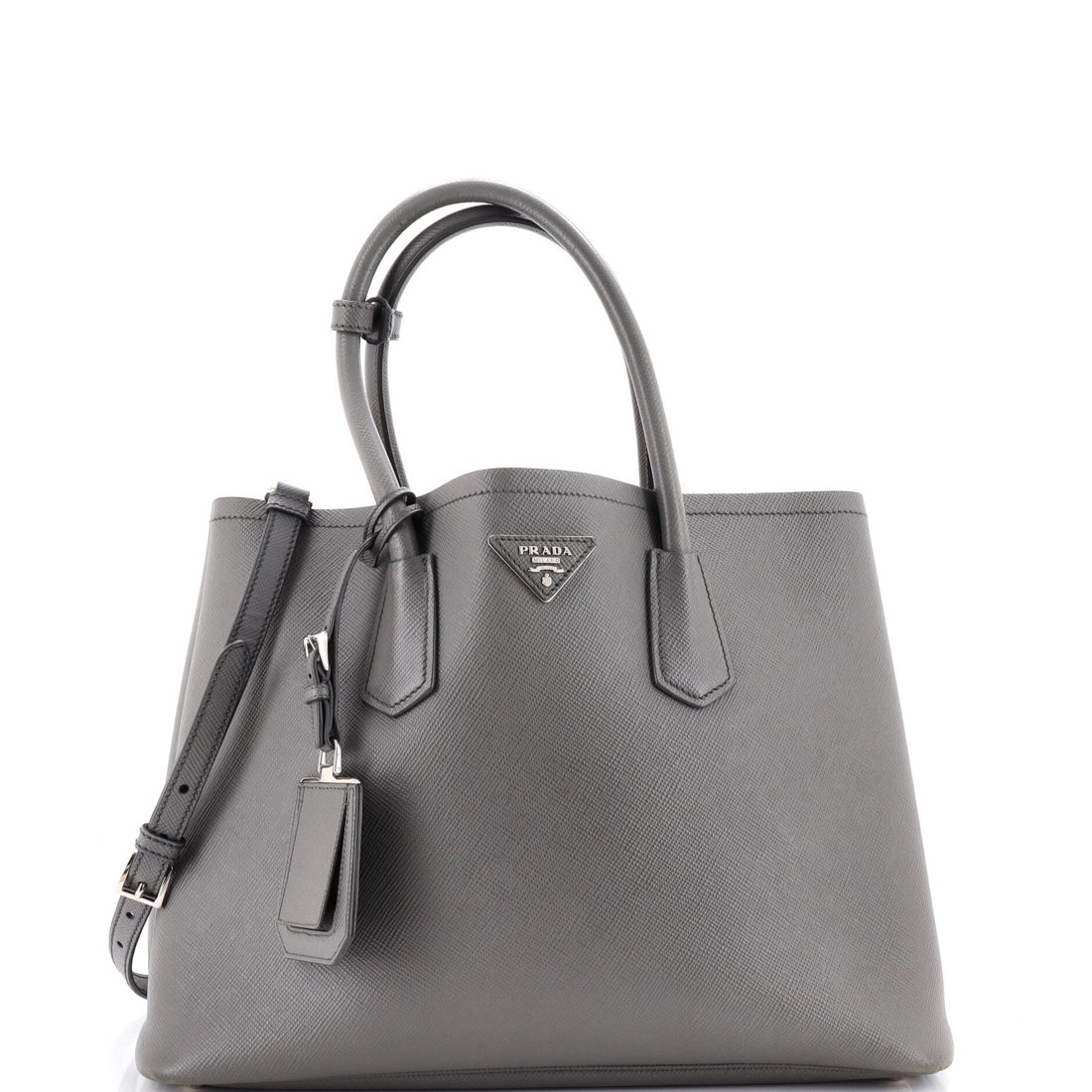 Prada Cuir Double Tote Saffiano Leather Large