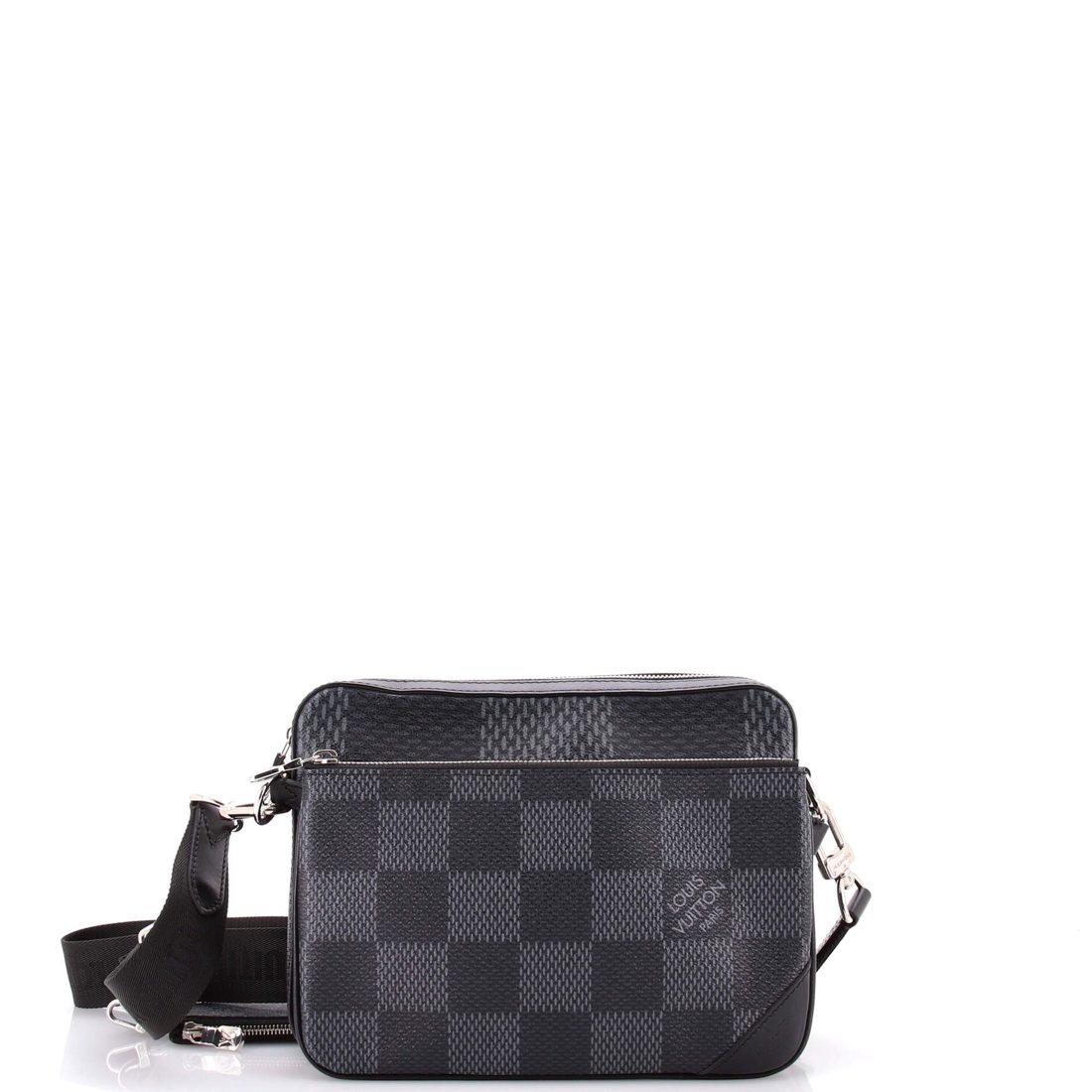 Louis Vuitton Trio Messenger Bag Limited Edition Damier Graphite 3D 