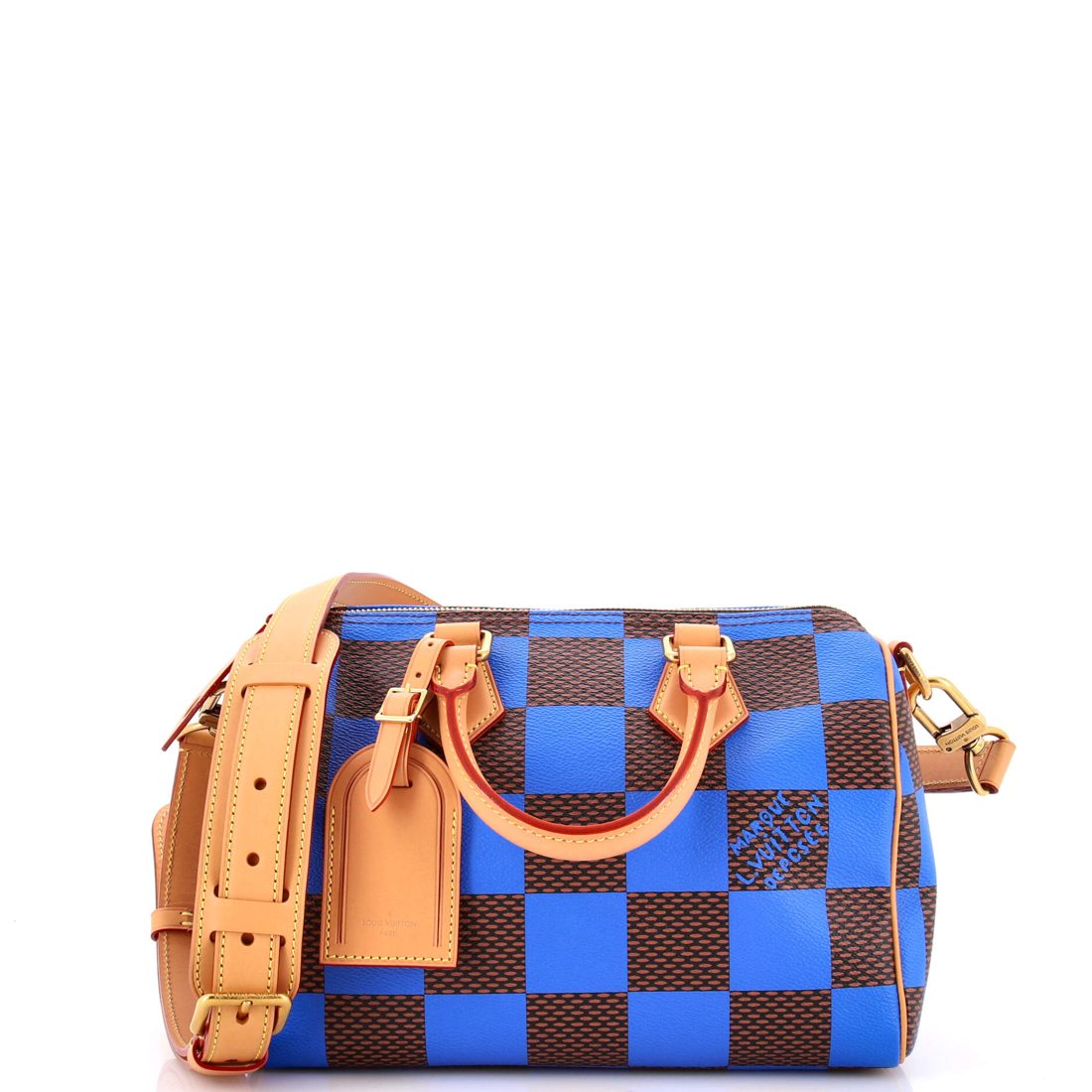 Louis Vuitton Speedy Bandouliere Bag Damier Pop 25