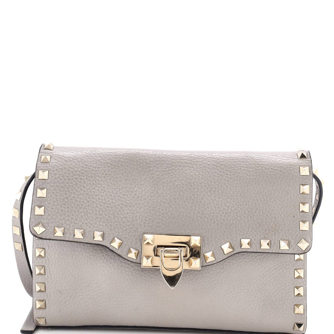 Valentino Garavani Rockstud Flip Lock Flap Bag Leather Medium
