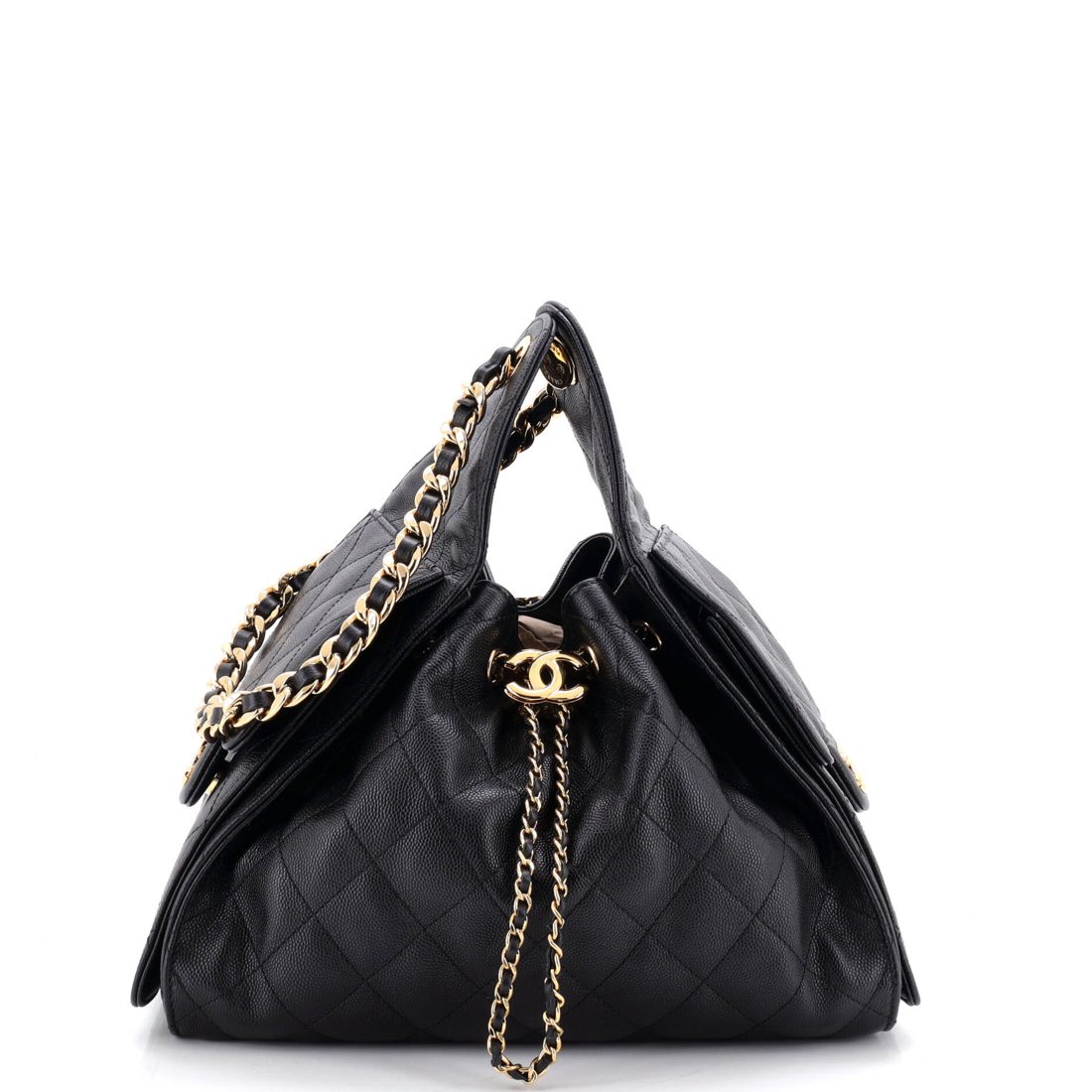 Chanel 25 Hobo Bag Quilted Caviar Small