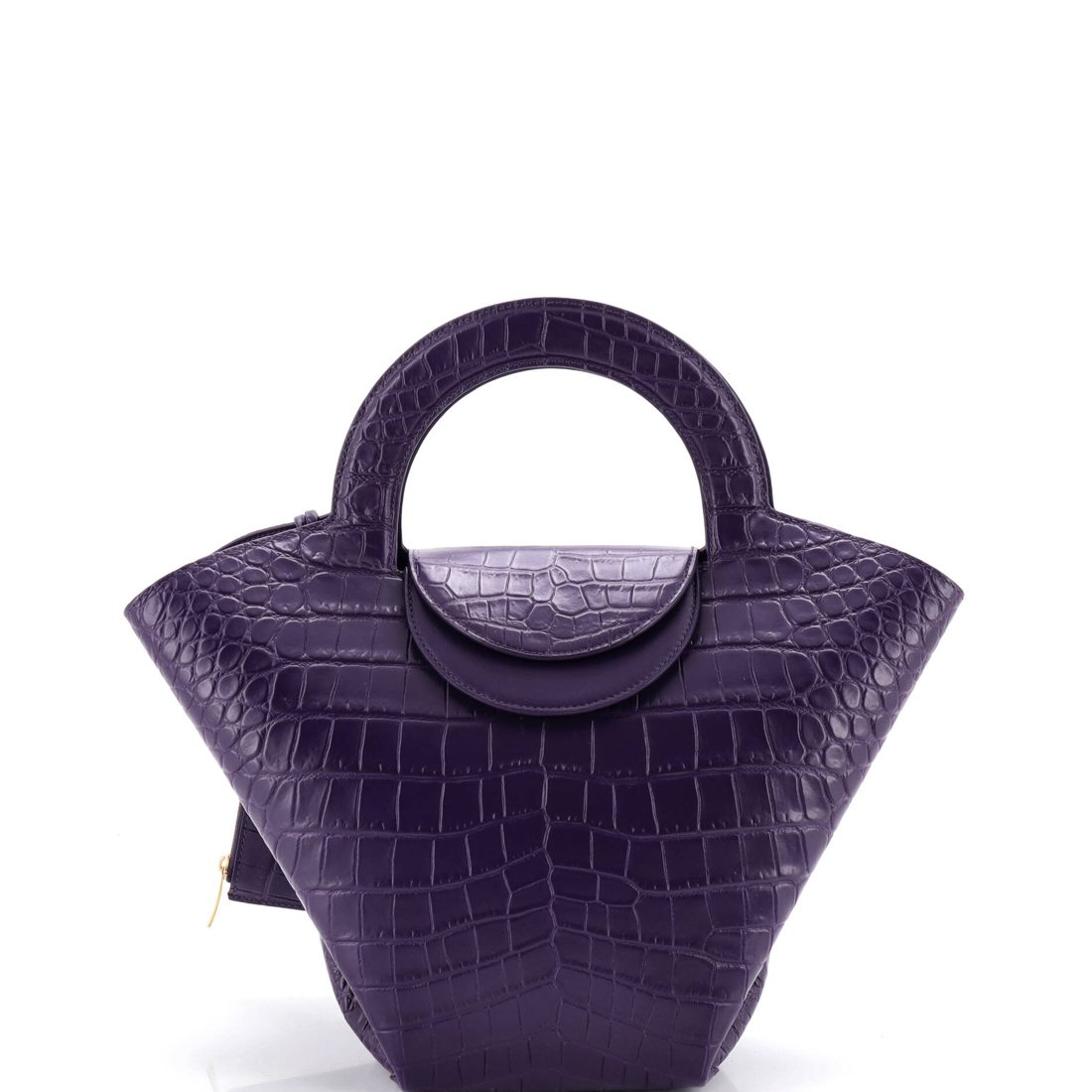Bottega Veneta Doll Tote Crocodile Embossed Leather Small
