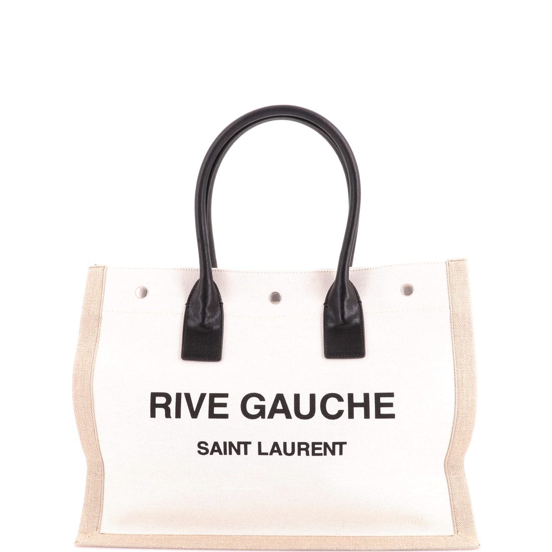 Saint Laurent Rive Gauche Shopper Tote Canvas Small