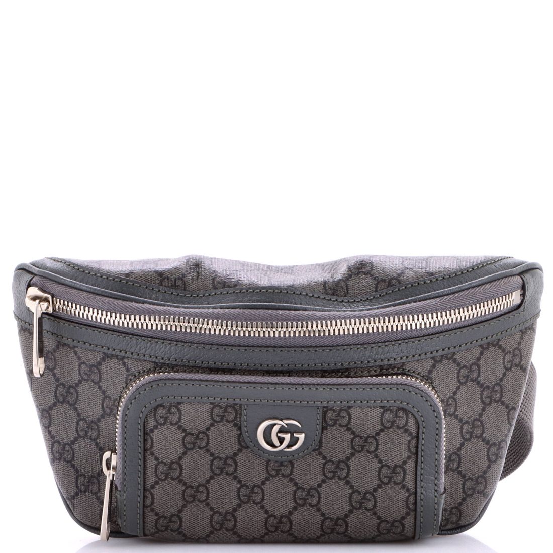 Gucci Ophidia Front Pocket Zip Belt Bag GG Coated Canvas Medium