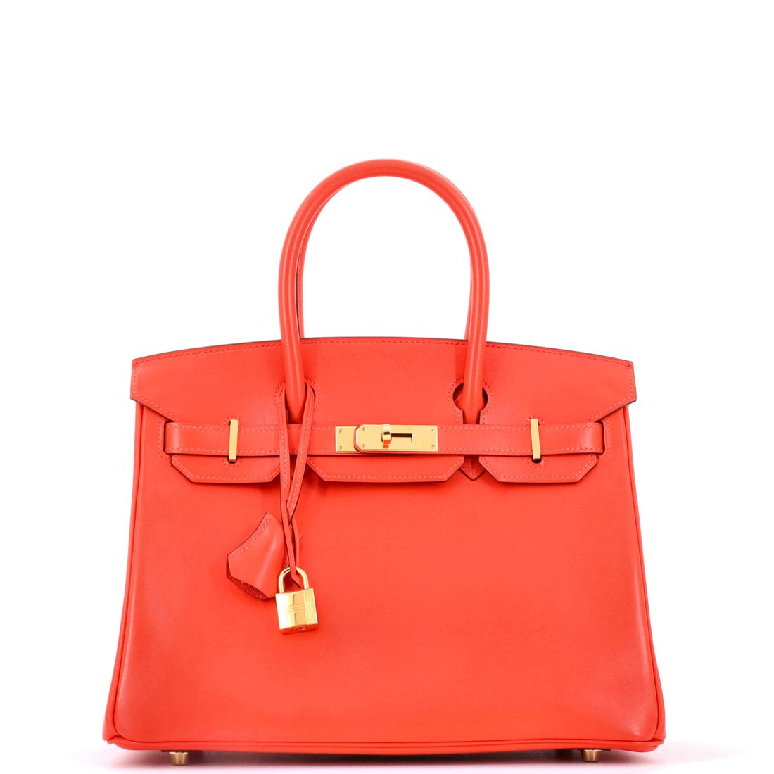 Hermes Birkin Handbag Orange Tadelakt with Gold Hardware 30