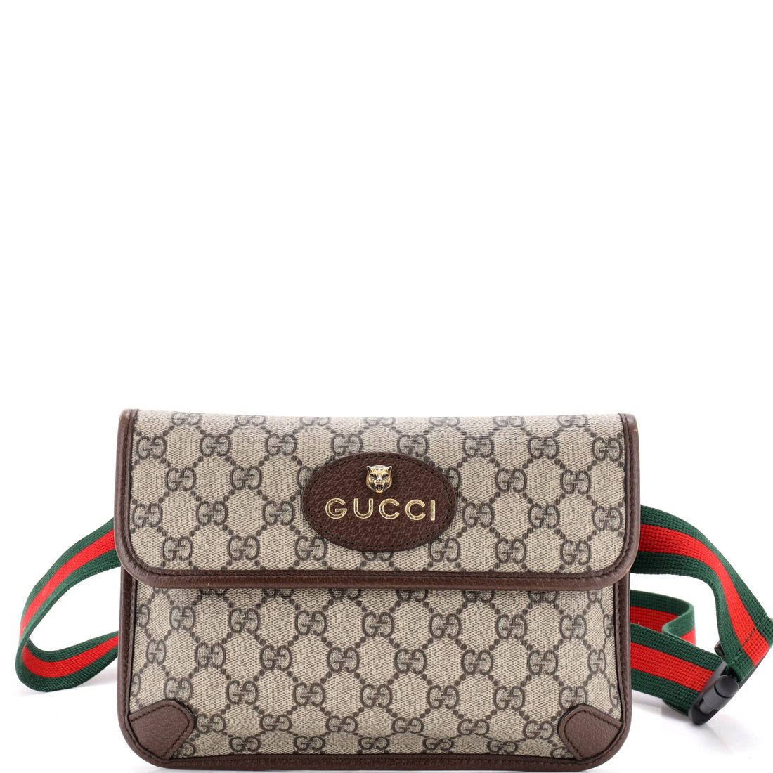 Gucci Neo Vintage Flap Belt Bag GG Coated Canvas 
