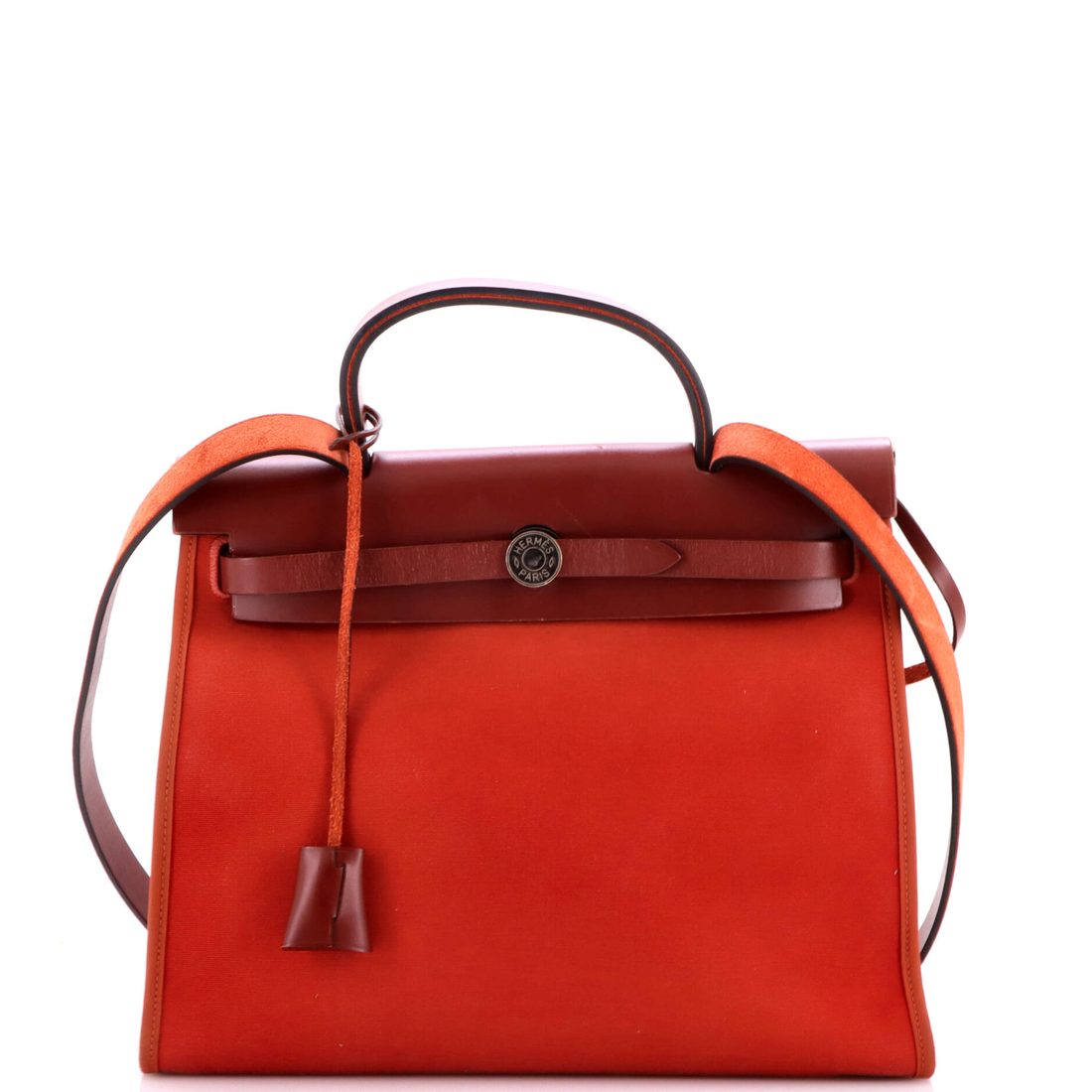 Hermes Herbag Zip Leather and Toile 31