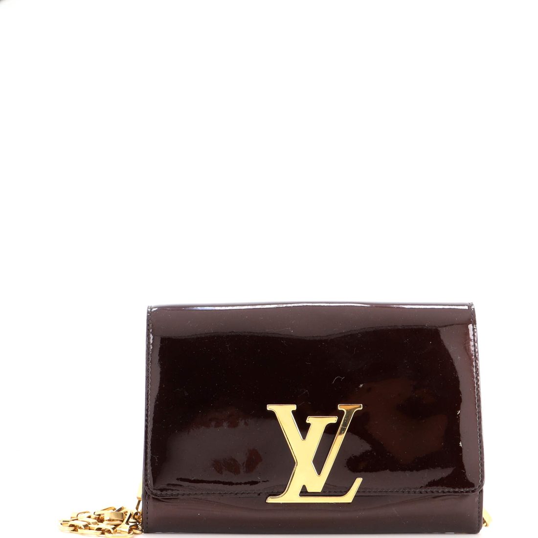 Louis Vuitton Chain Louise Clutch Patent MM
