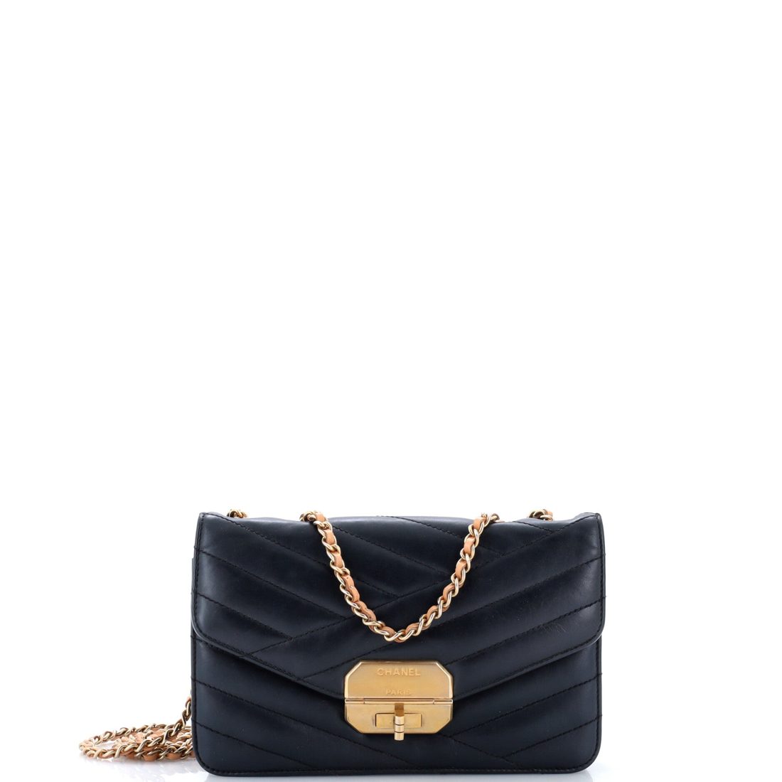 Chanel Gabrielle Flap Bag Chevron Leather Small