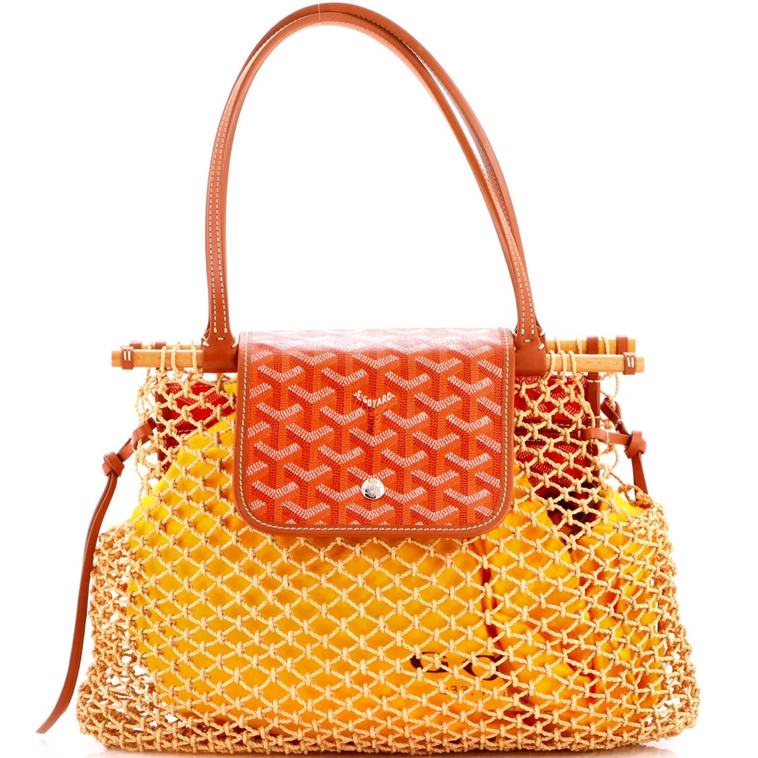 Goyard Aligre Bag Raffia Net with Coated Canvas 