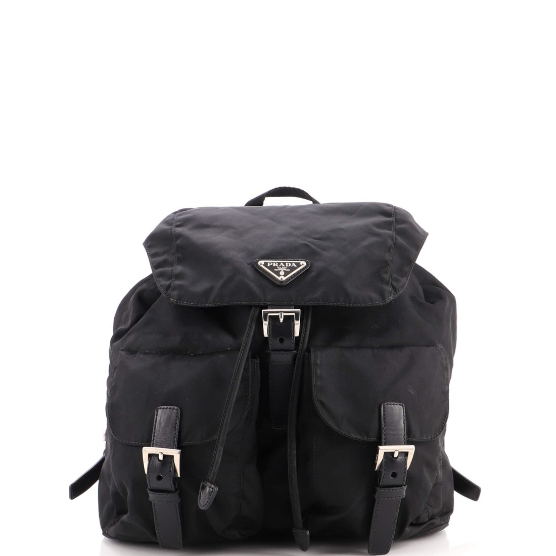 Prada Double Front Pocket Backpack Tessuto Small