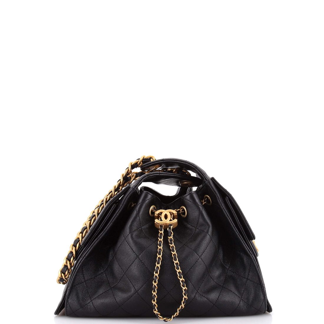 Chanel 25 Hobo Bag Quilted Caviar Small