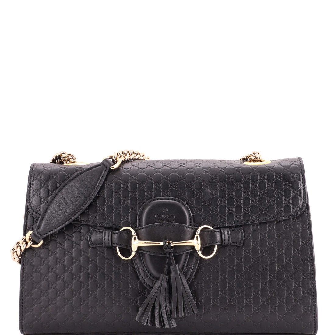 Gucci Emily Chain Flap Bag Microguccissima Leather Medium