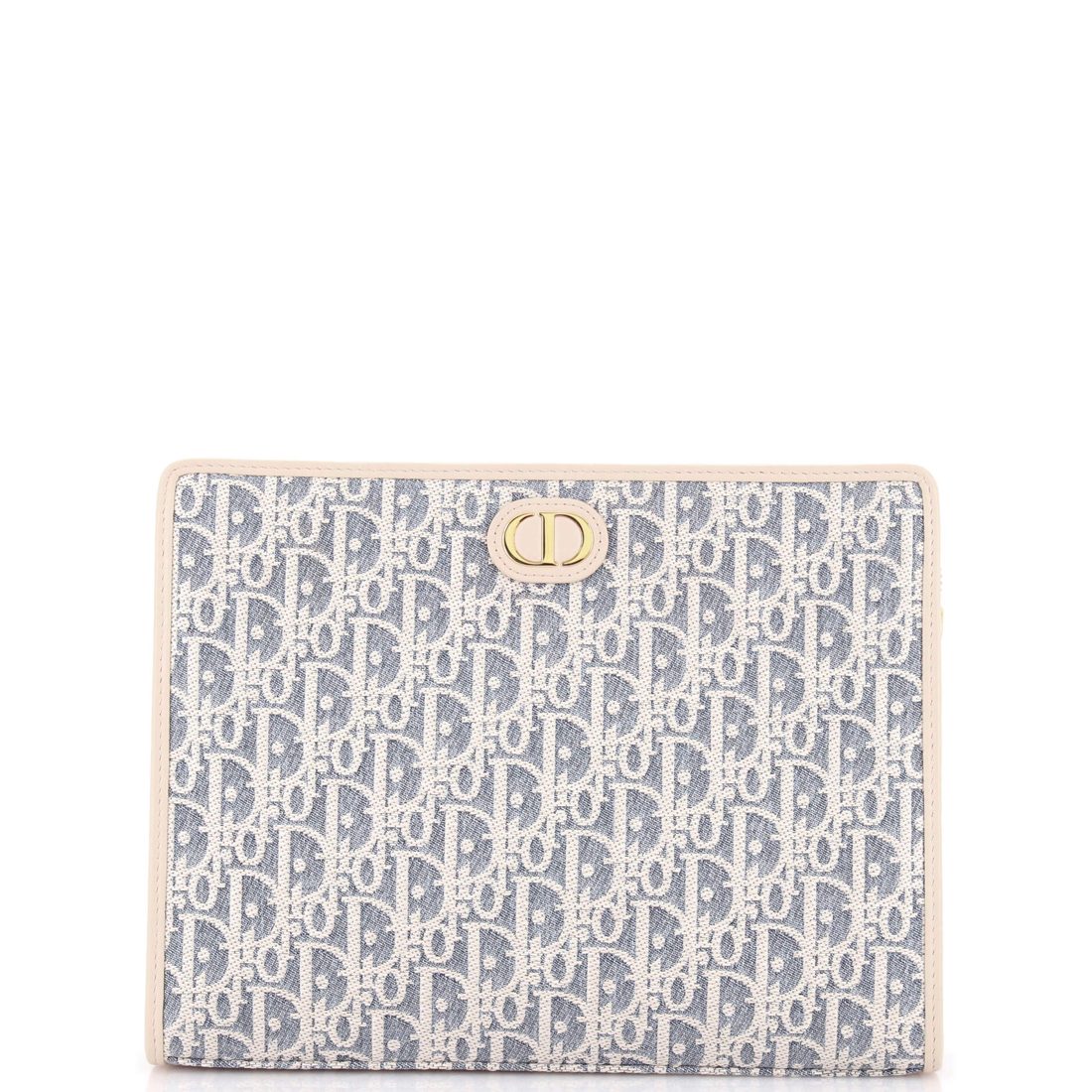 Christian Dior 30 Montaigne Zip Pouch Oblique Canvas Medium