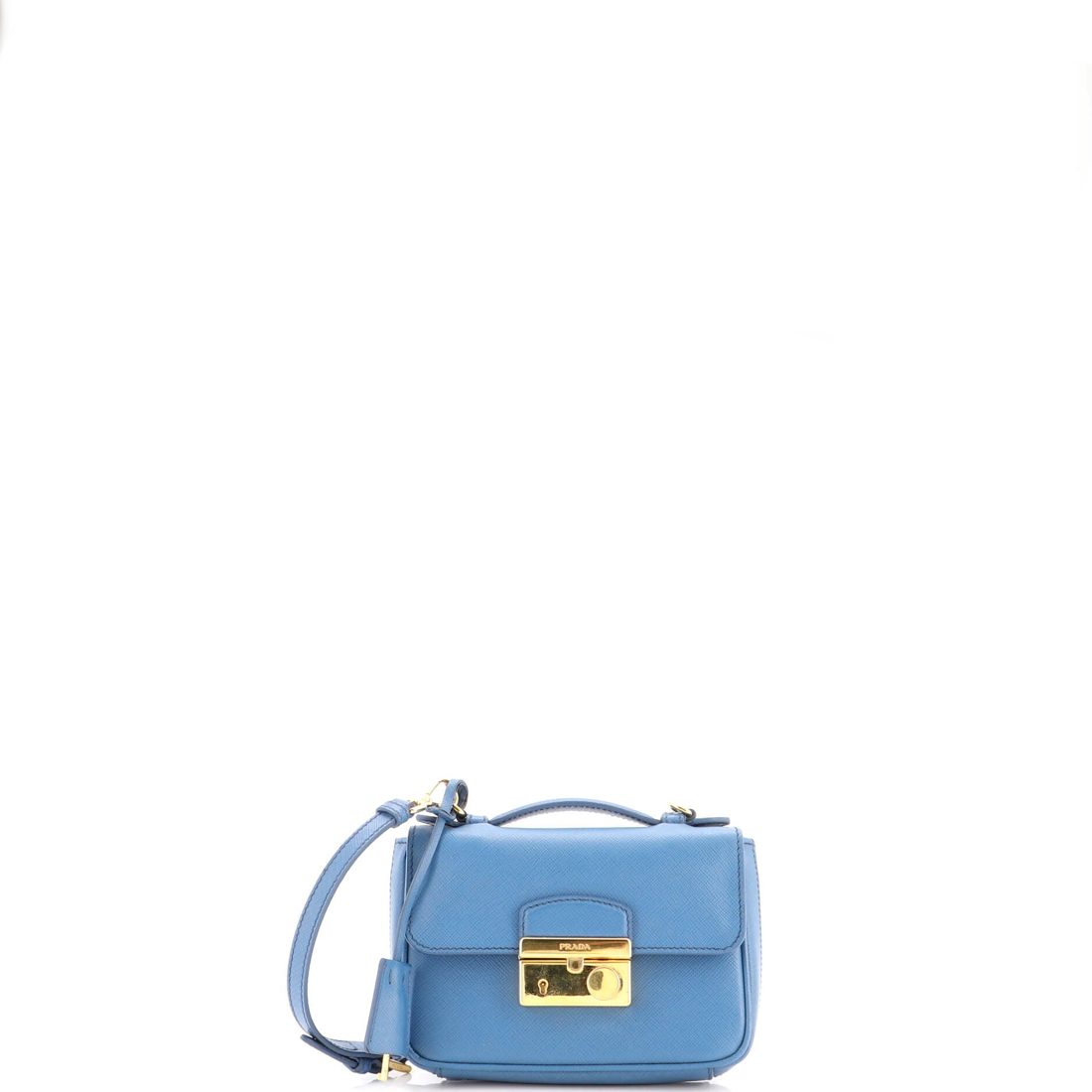 Prada Convertible Sound Bag Vernice Saffiano Leather Mini