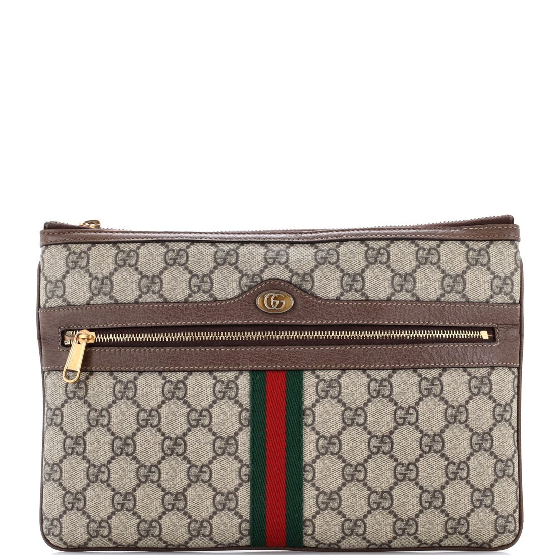 Gucci Ophidia Zip Pouch GG Coated Canvas Large
